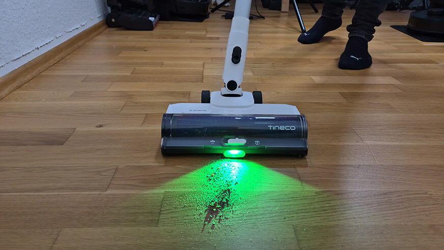 Ergebnis vom Sand Saugtest in der Nahaufnahme